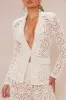 Amalfi Crochet Blazer Suit Set - Cream sold by Fashion Nova