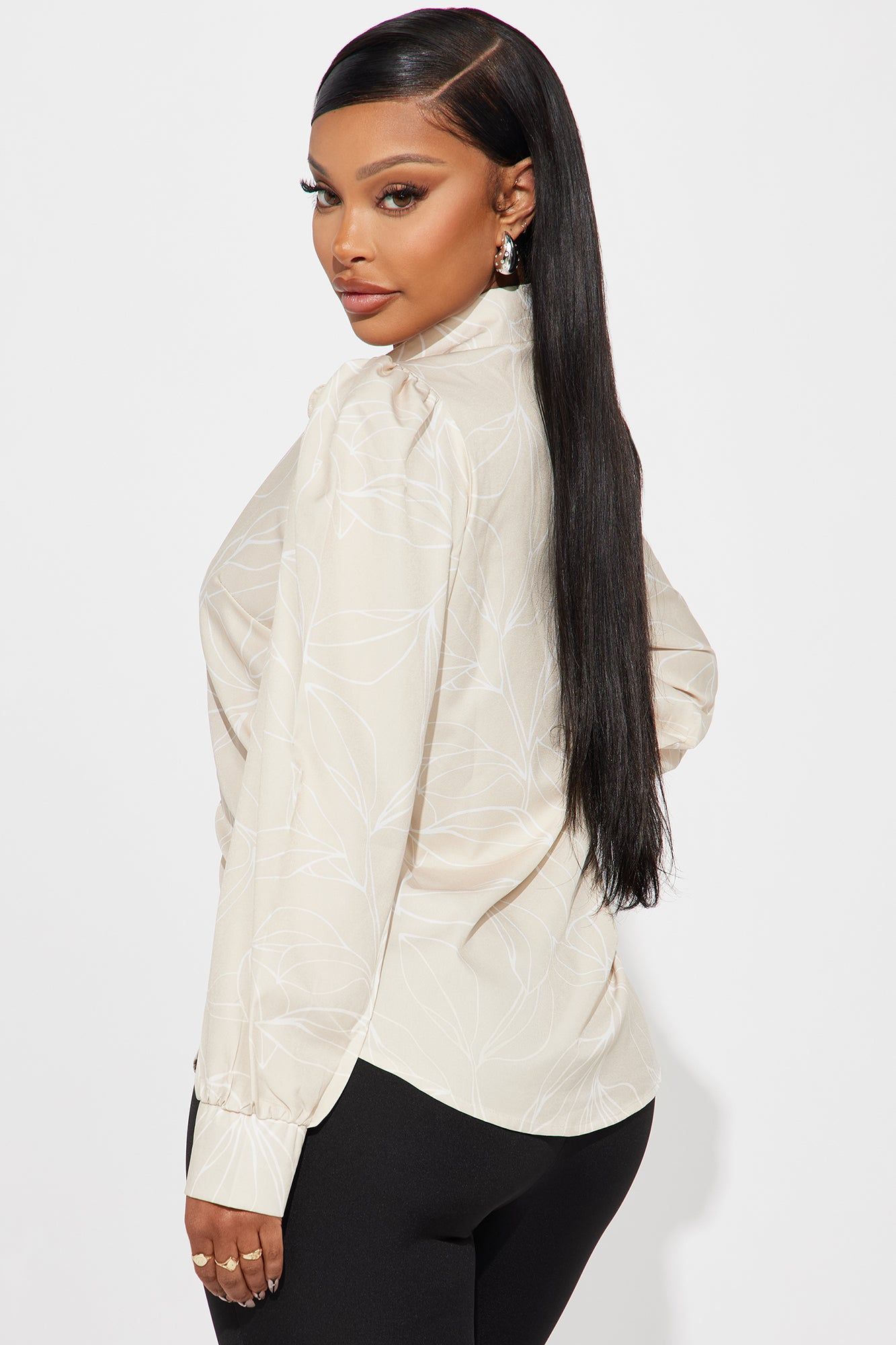Annie Shirt - Tan/Multi sold by Fashion Nova product image thumbnail 3