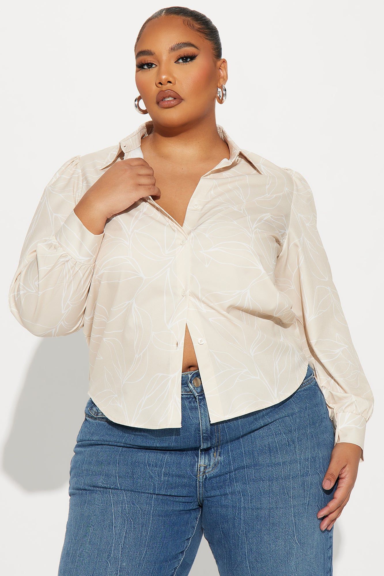 Annie Shirt - Tan/Multi sold by Fashion Nova product image thumbnail 4