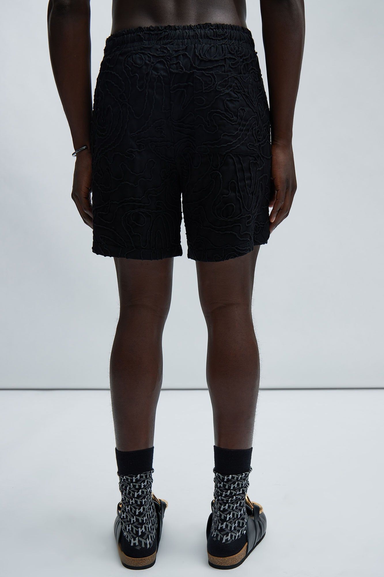 Swirl Jacquard Linen Shorts - Black sold by Fashion Nova product image thumbnail 5