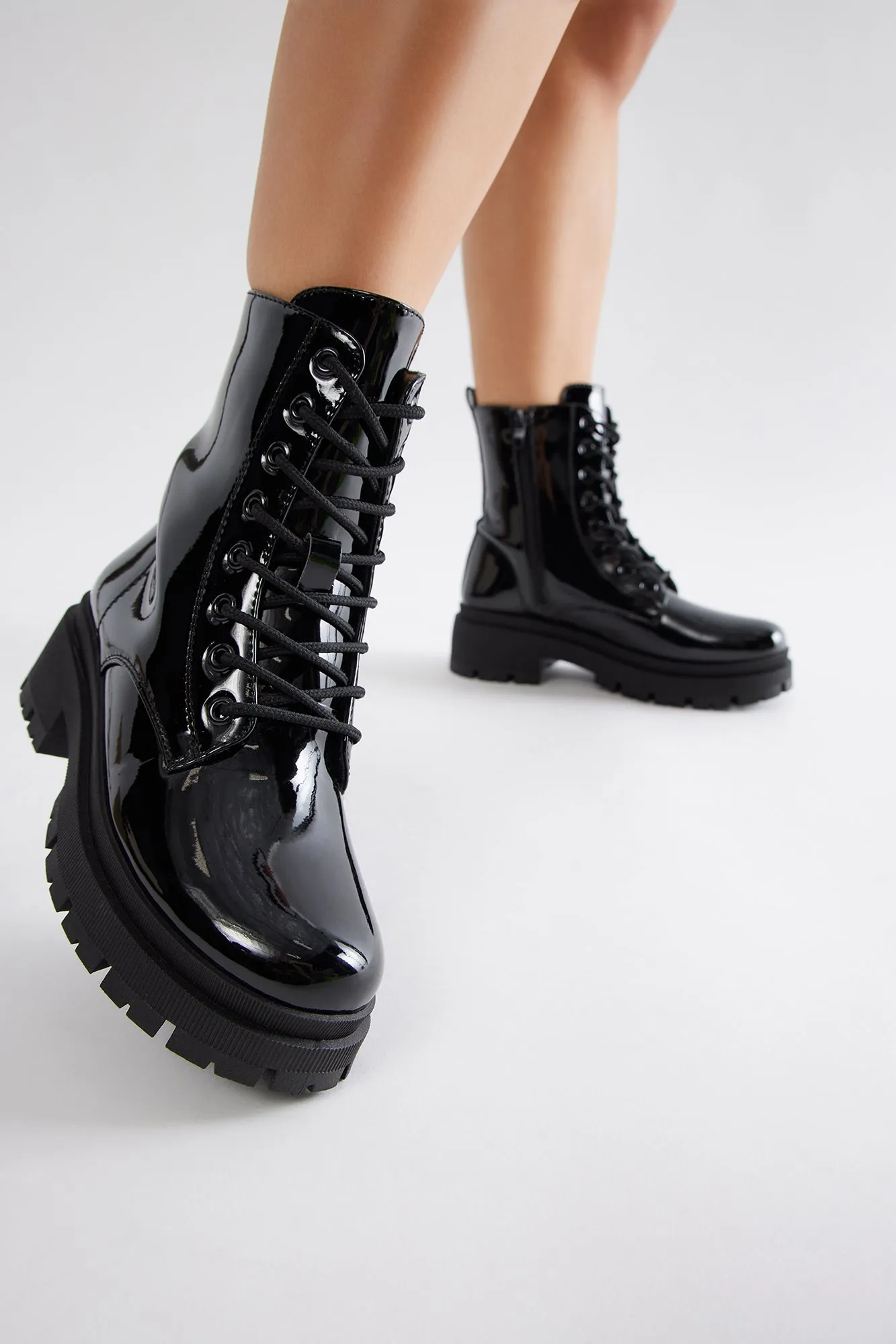 Far From You Buckle Combat Boots - Black sold by Fashion Nova product image thumbnail 2