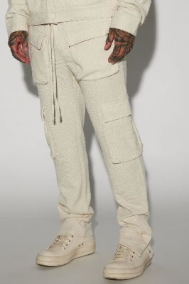 Jordan Textured Snap Cargo Pants - Off White sold by Fashion Nova