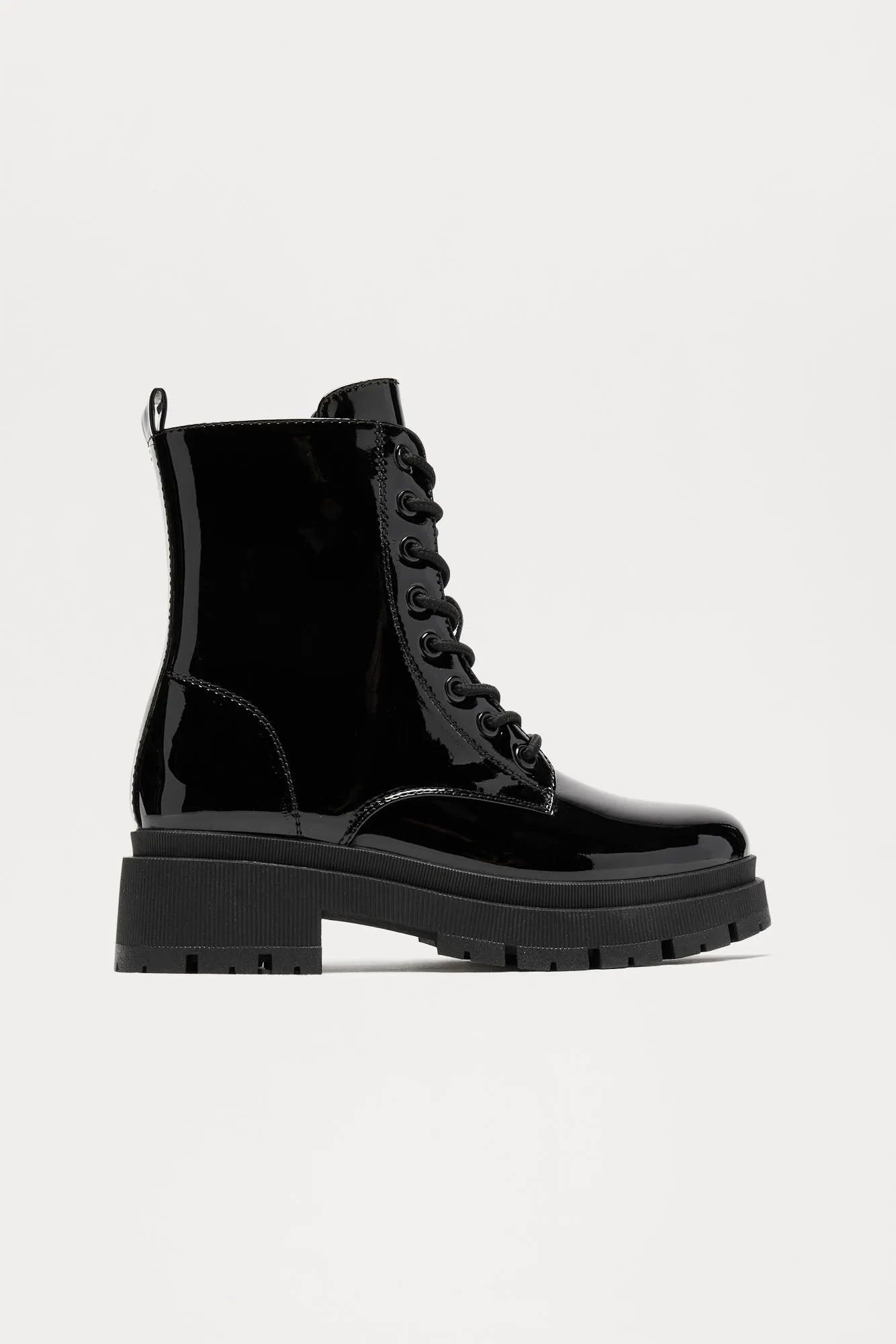 Far From You Buckle Combat Boots - Black sold by Fashion Nova