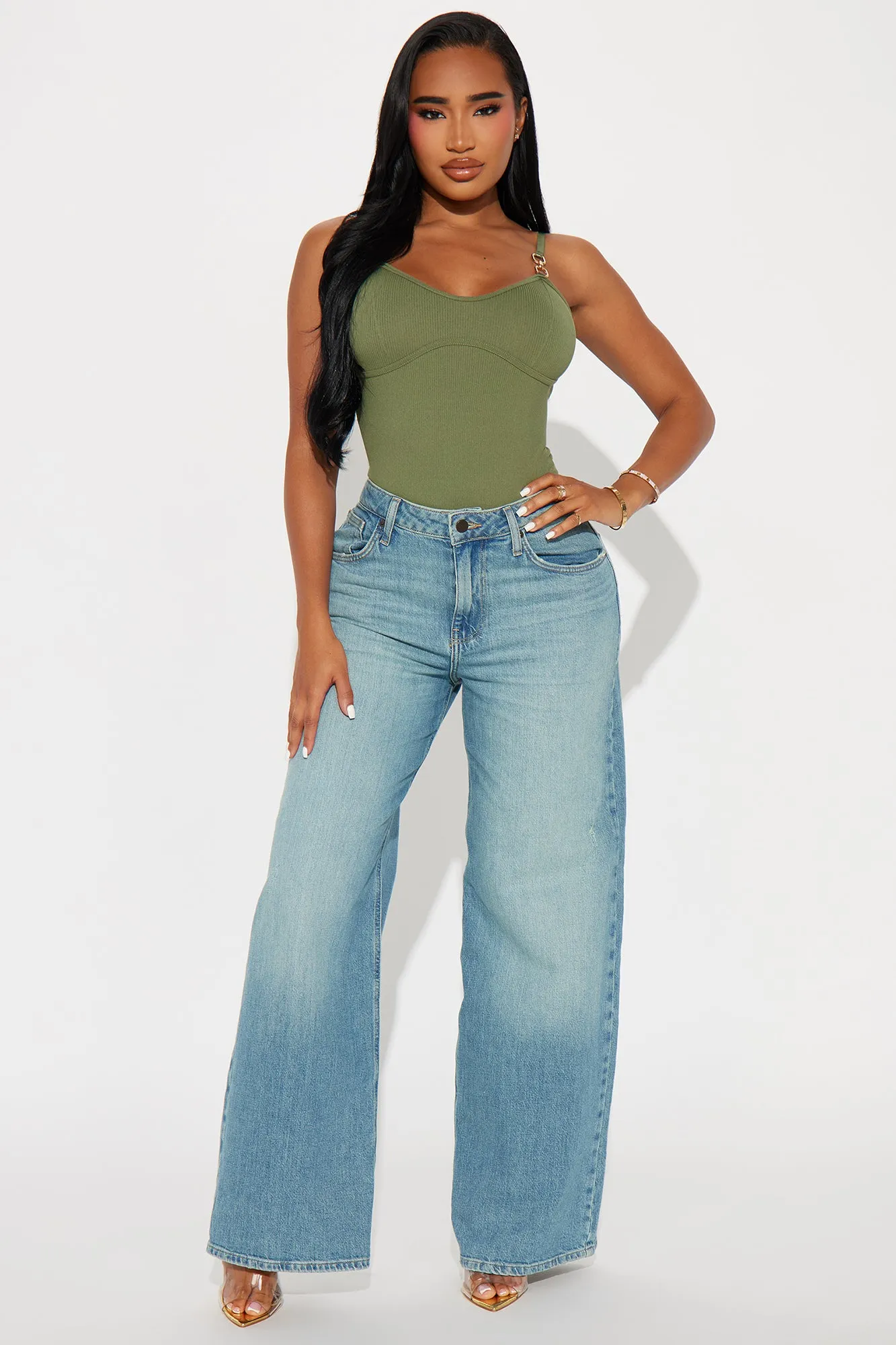 Carmen Seamless Bodysuit - Olive sold by Fashion Nova product image thumbnail 2