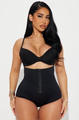 See Those Curves Waist Cinching Shapewear Panty - Black sold by Fashion Nova