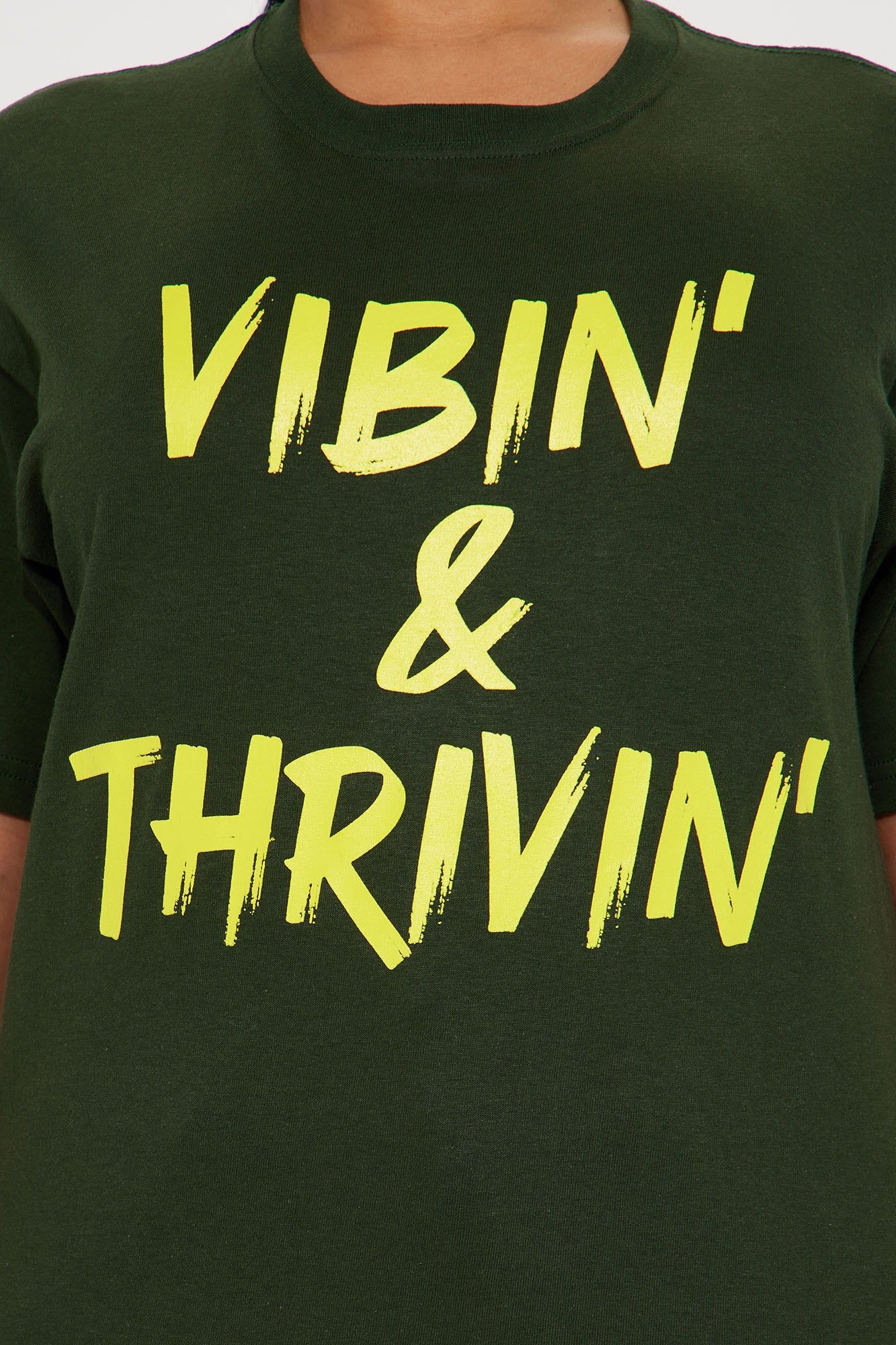 Vibin' & Thrivin' Graphic Tee - Green sold by Fashion Nova product image thumbnail 3