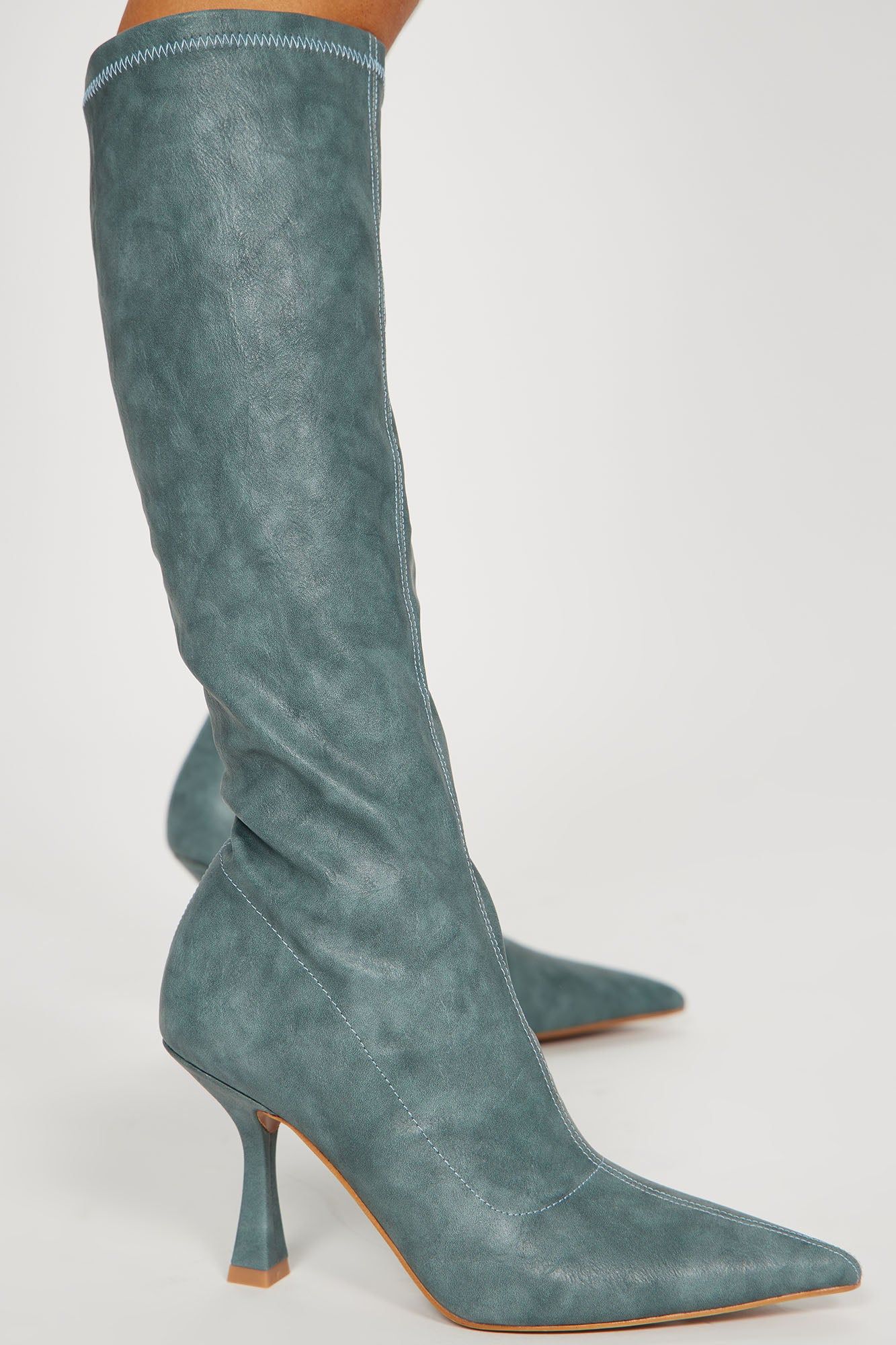 Luciana Knee High Boots - Blue Wash sold by Fashion Nova product image thumbnail 3