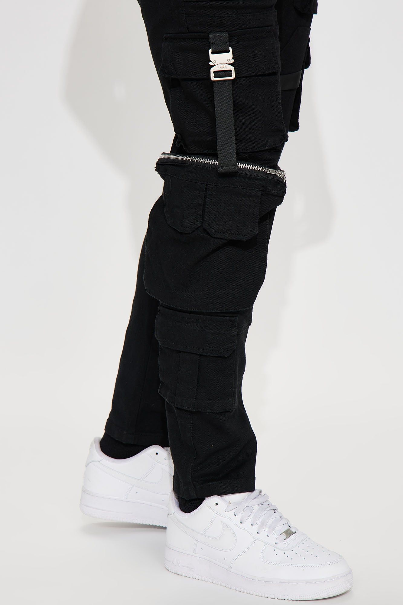 Strap It Up Cargo Straight Jeans - Black sold by Fashion Nova product image thumbnail 4