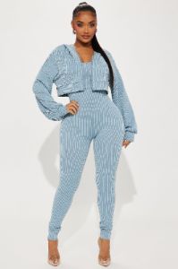 Savannah 2 Piece Jumpsuit Set - Light Blue sold by Fashion Nova