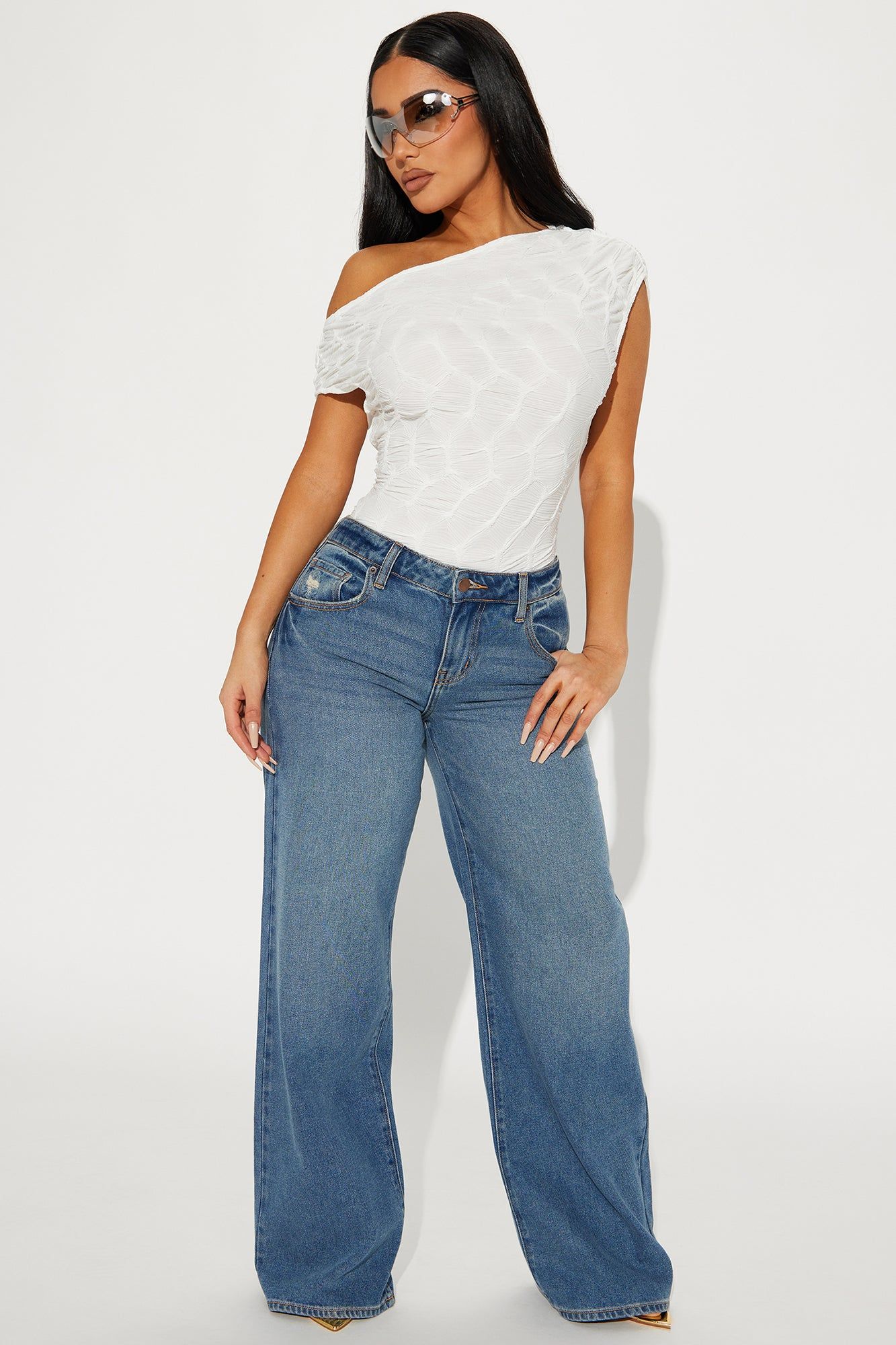 Always On Your Mind One Shoulder Top - White sold by Fashion Nova product image thumbnail 2
