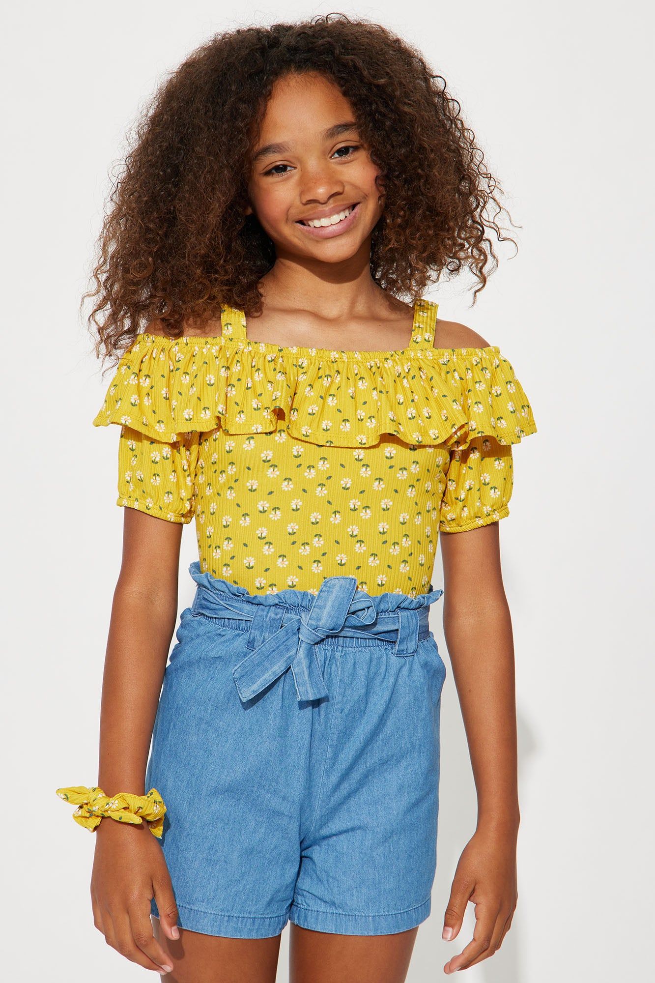 Mini Spring Meadows Short Set - Yellow/combo sold by Fashion Nova product image thumbnail 2