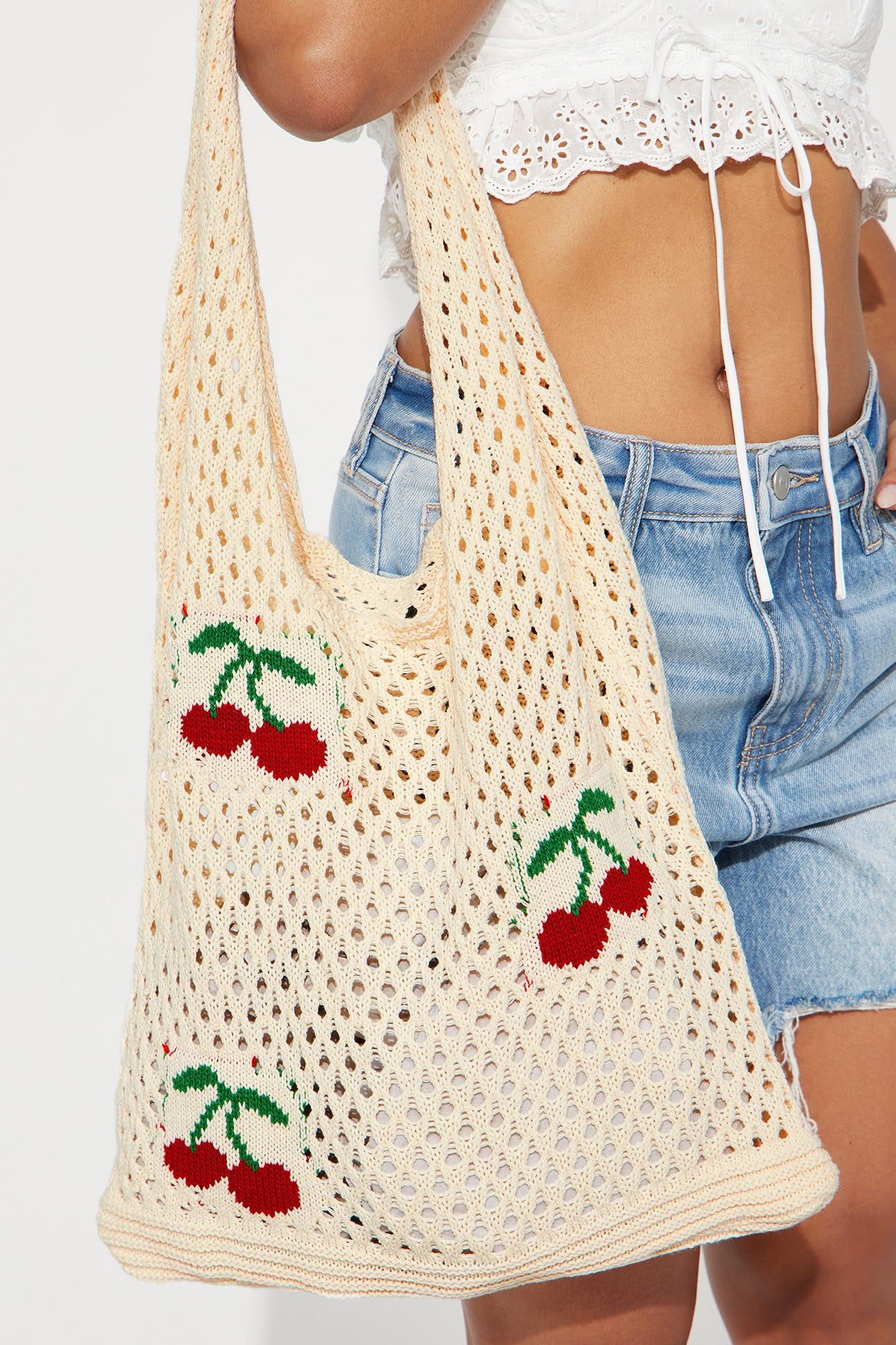 Cherry On Top Tote Bag - Ivory/combo sold by Fashion Nova product image thumbnail 2