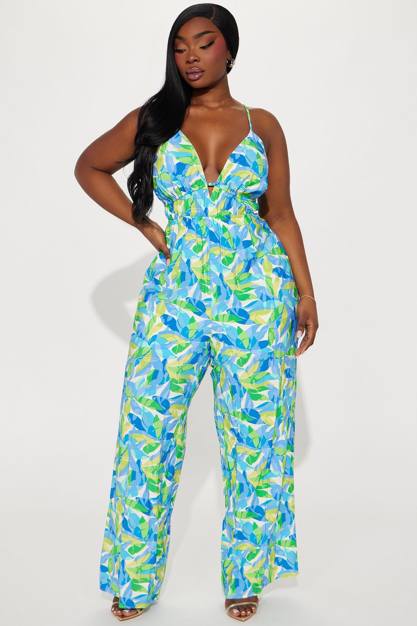 Travel Memories Jumpsuit - Blue/combo sold by Fashion Nova product image thumbnail 4