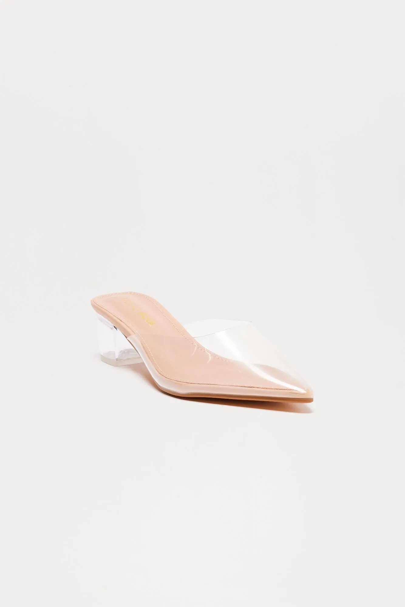 Elsa Clear Low Heel Pump - Nude sold by Fashion Nova product image thumbnail 3