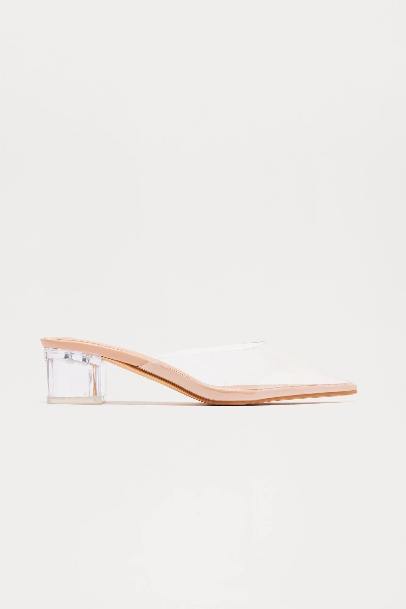 Elsa Clear Low Heel Pump - Nude sold by Fashion Nova