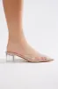 Elsa Clear Low Heel Pump - Nude sold by Fashion Nova