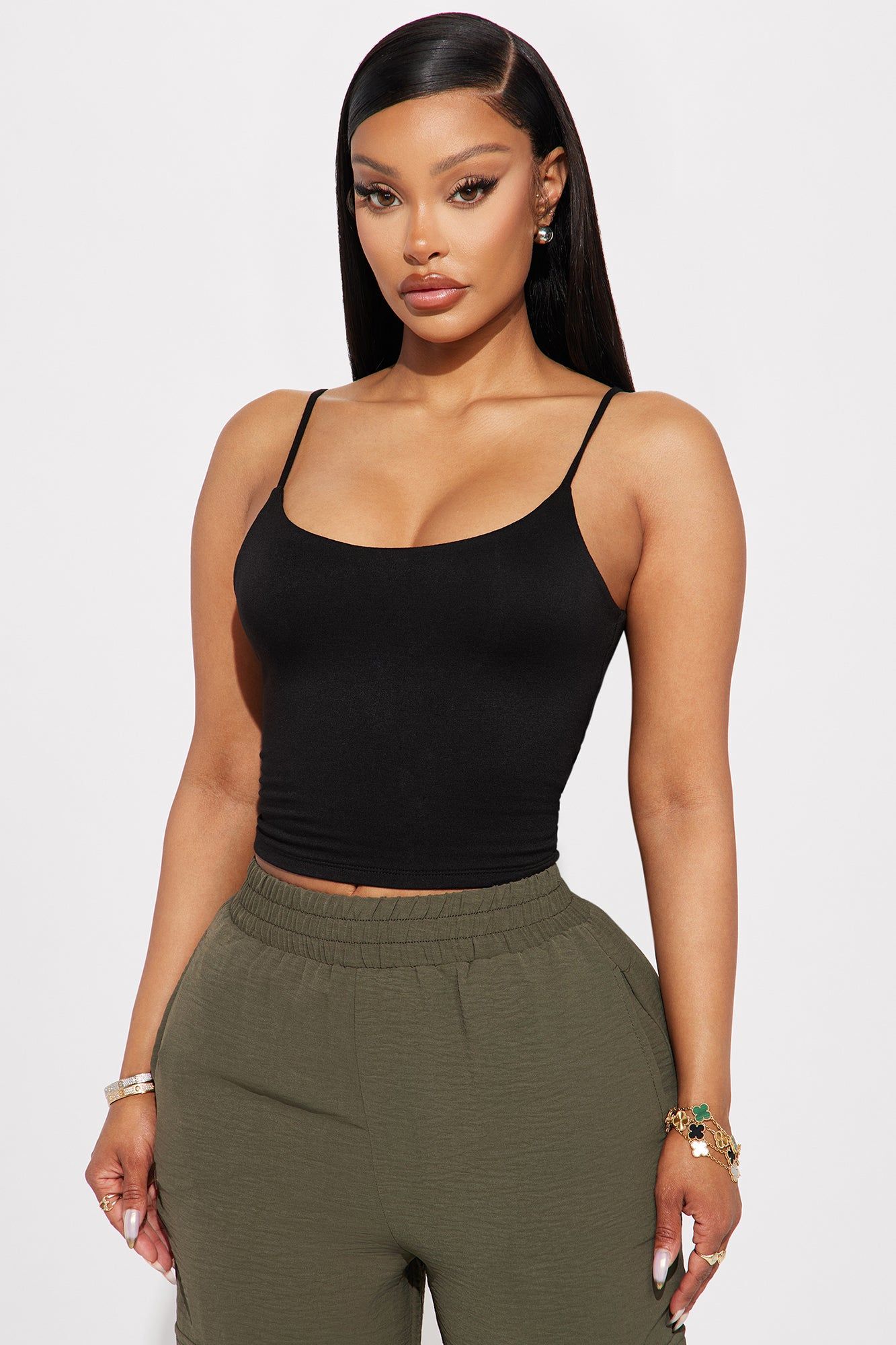 Pamela Cami Top - Black sold by Fashion Nova
