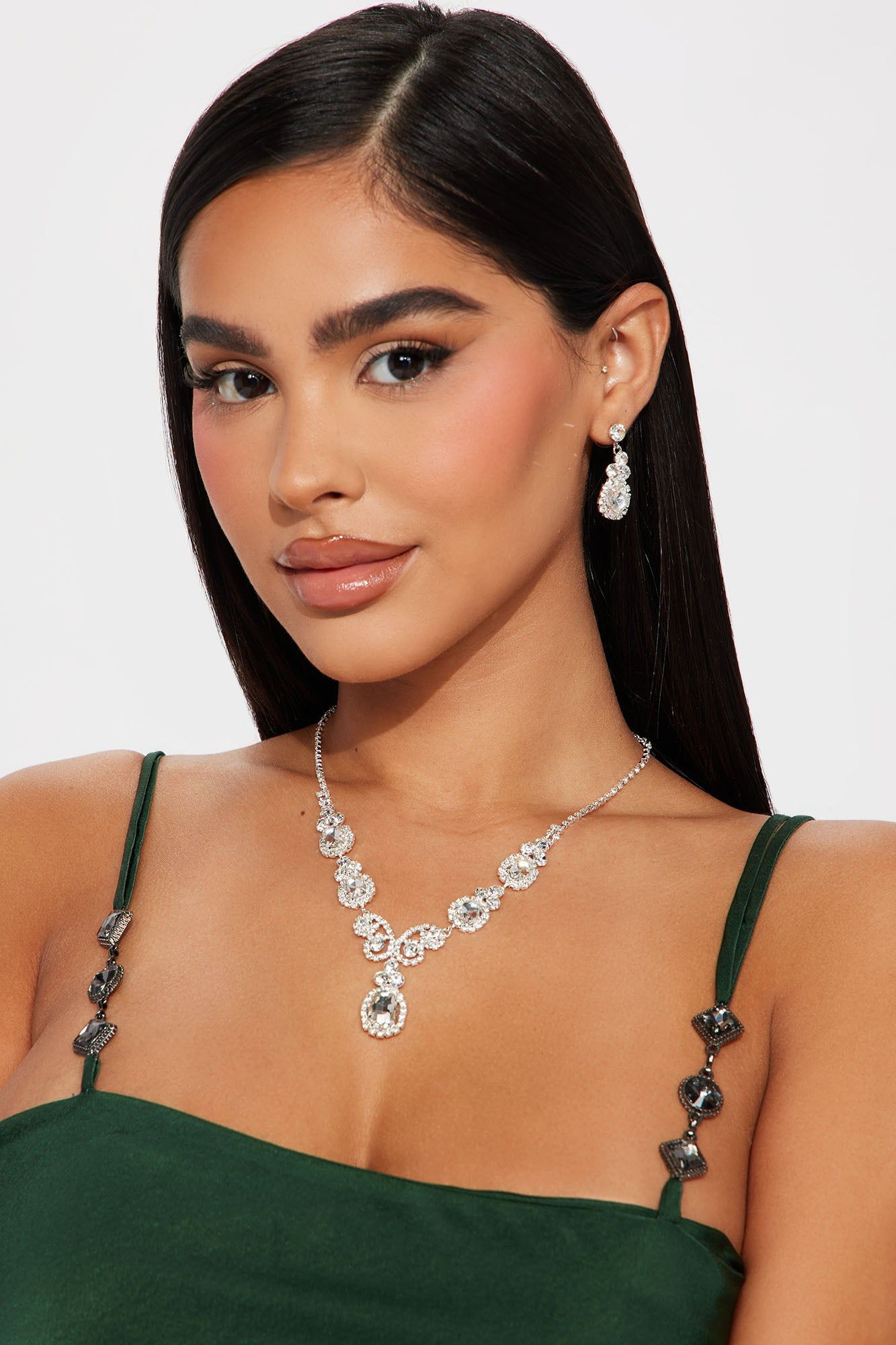 High Class Babe Necklace And Earring Set - Silver sold by Fashion Nova product image thumbnail 2