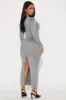 Jeanne Maxi Dress - Heather Grey sold by Fashion Nova