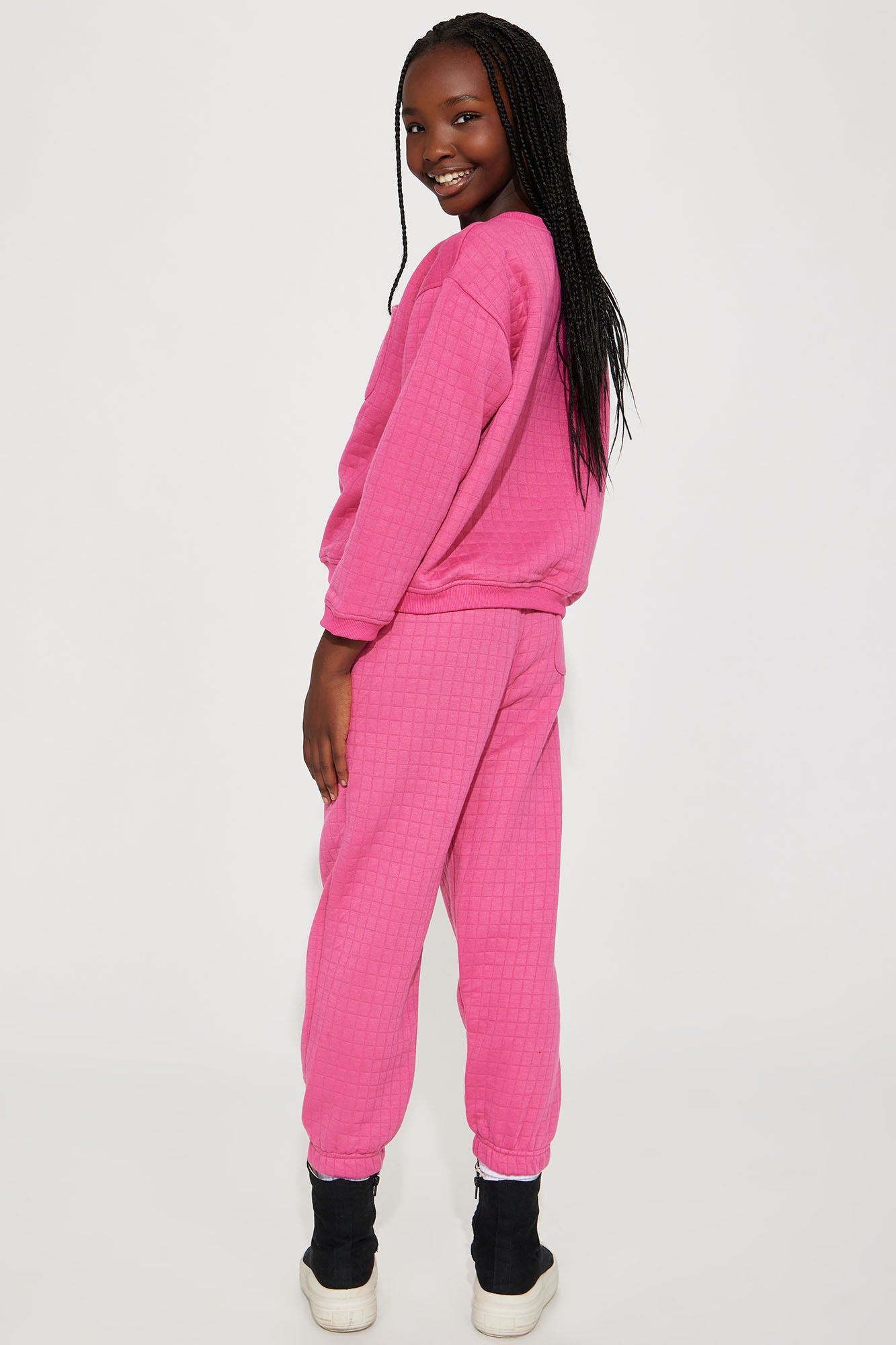 Mini Quinn Quilted Jogger Set - Hot Pink sold by Fashion Nova product image thumbnail 3