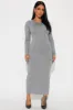 Jeanne Maxi Dress - Heather Grey sold by Fashion Nova