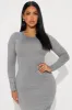 Jeanne Maxi Dress - Heather Grey sold by Fashion Nova