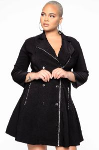 Kimberly Moto Dress - Black sold by Fashion Nova