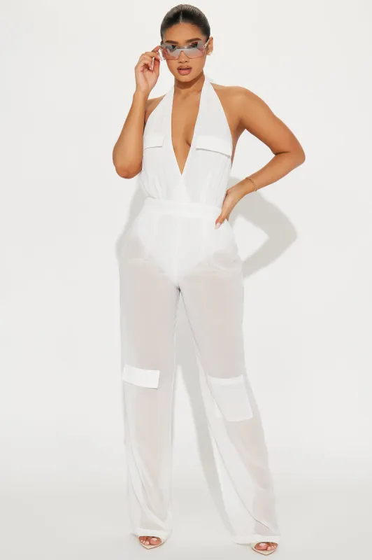 Feelings For You Jumpsuit - Ivory sold by Fashion Nova