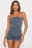 One Last Try Denim Romper - Medium Wash sold by Fashion Nova