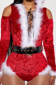 Santa's Babe 1 Piece Costume - Red sold by Fashion Nova