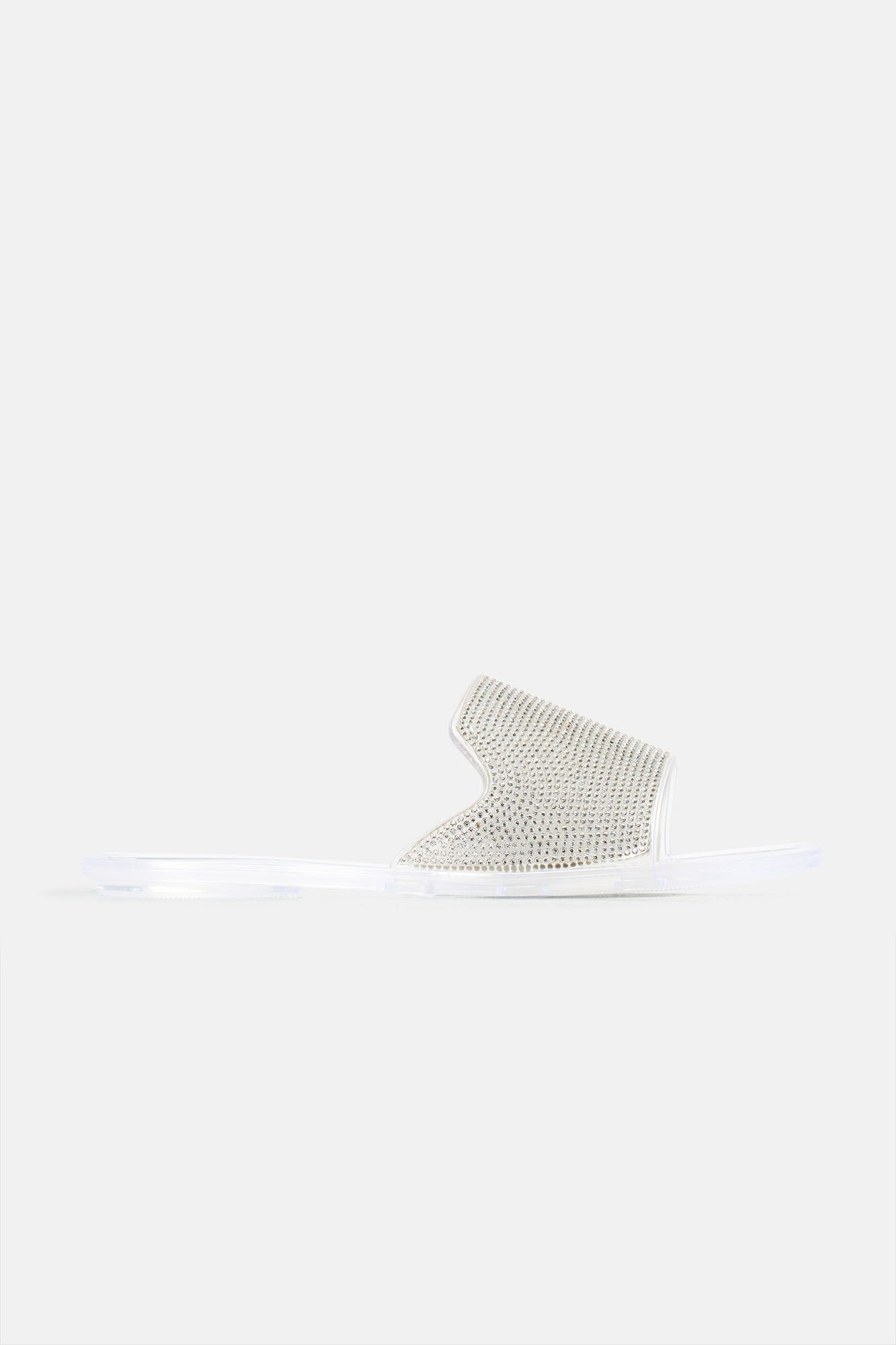 Justyne Embellished Flat Sandals - Clear sold by Fashion Nova product image thumbnail 4