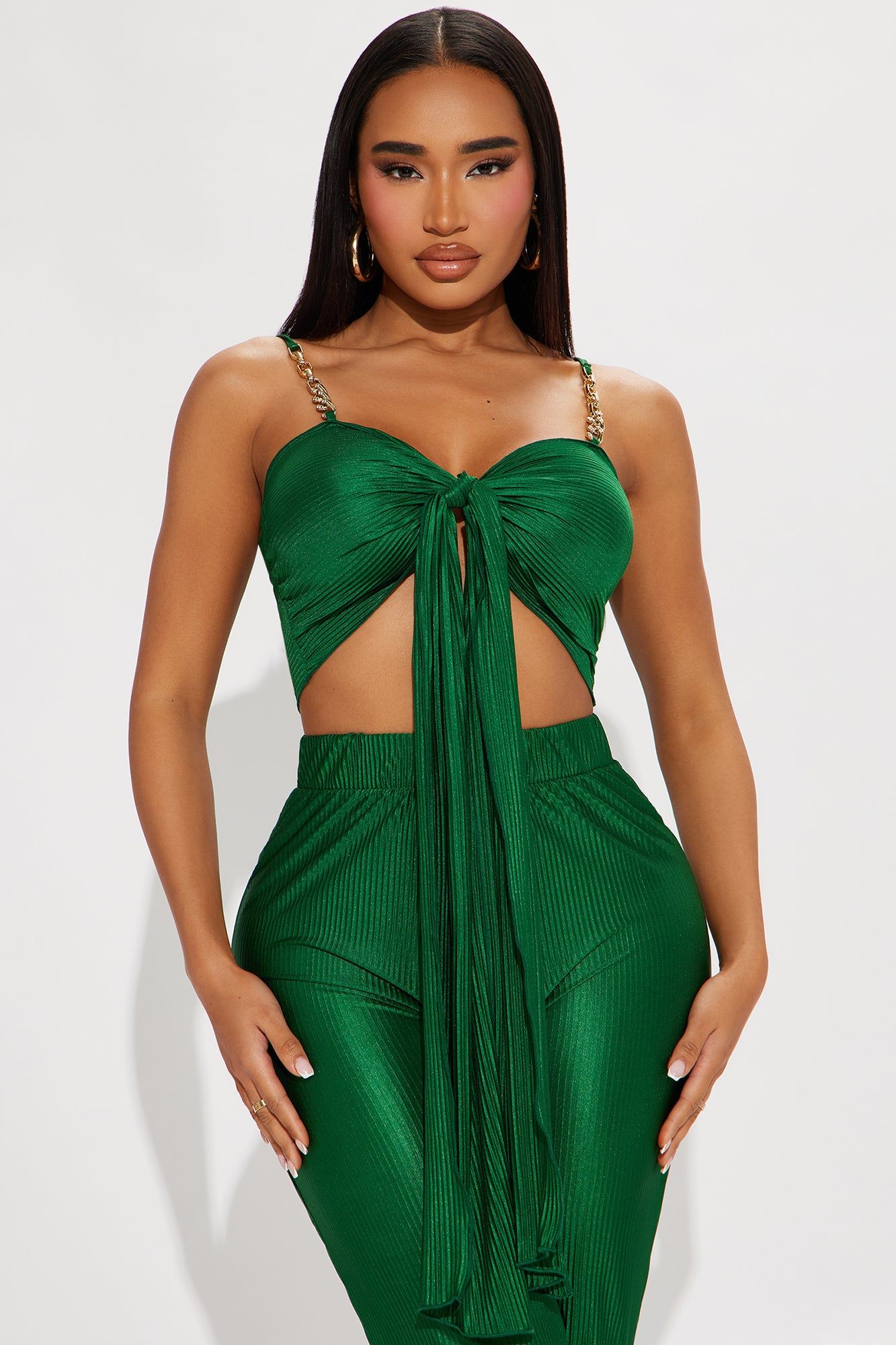 Royal Fantasies Plisse Pant Set - Hunter sold by Fashion Nova product image thumbnail 2