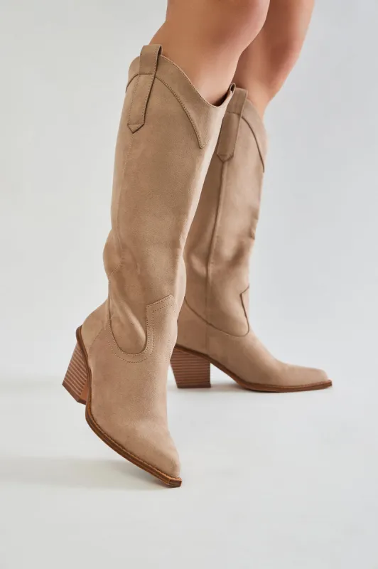 Desert Sun Cowboy Boots - Nude sold by Fashion Nova