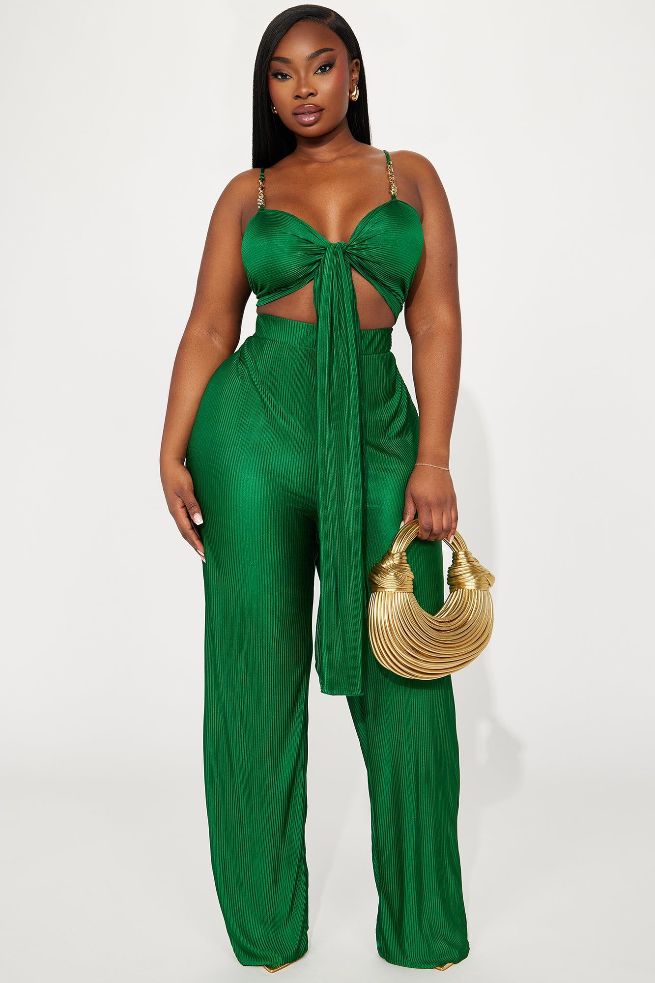 Royal Fantasies Plisse Pant Set - Hunter sold by Fashion Nova product image thumbnail 5