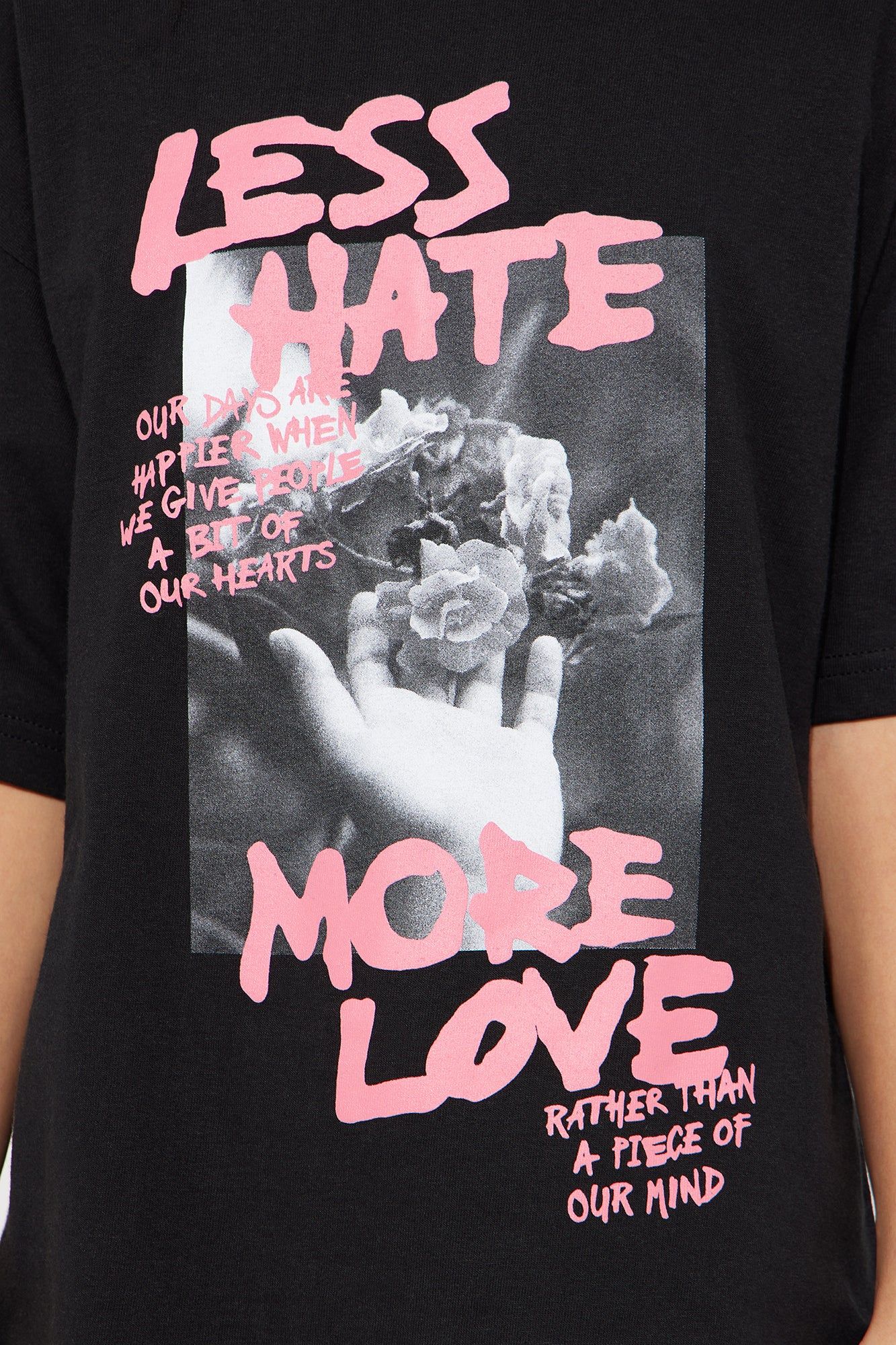 Mini Less Hate More Love Tee - Black sold by Fashion Nova product image thumbnail 3