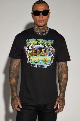 Scooby Doo Snack Run Short Sleeve Tee - Black sold by Fashion Nova