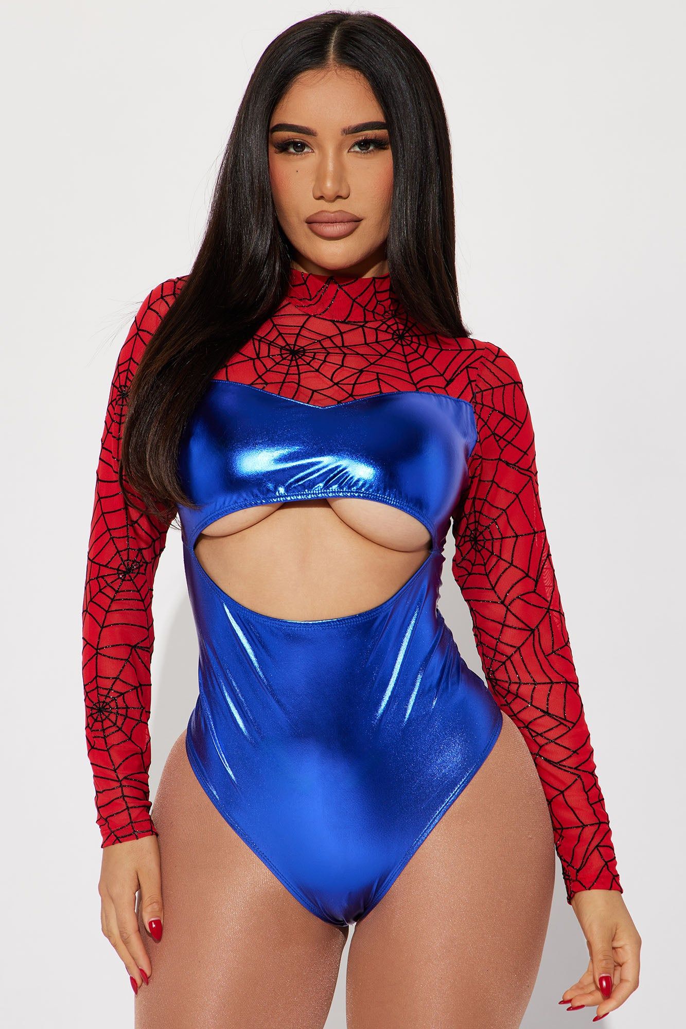 Spidey Hero Babe 2 Piece Costume Set - Blue/combo sold by Fashion Nova product image thumbnail 3