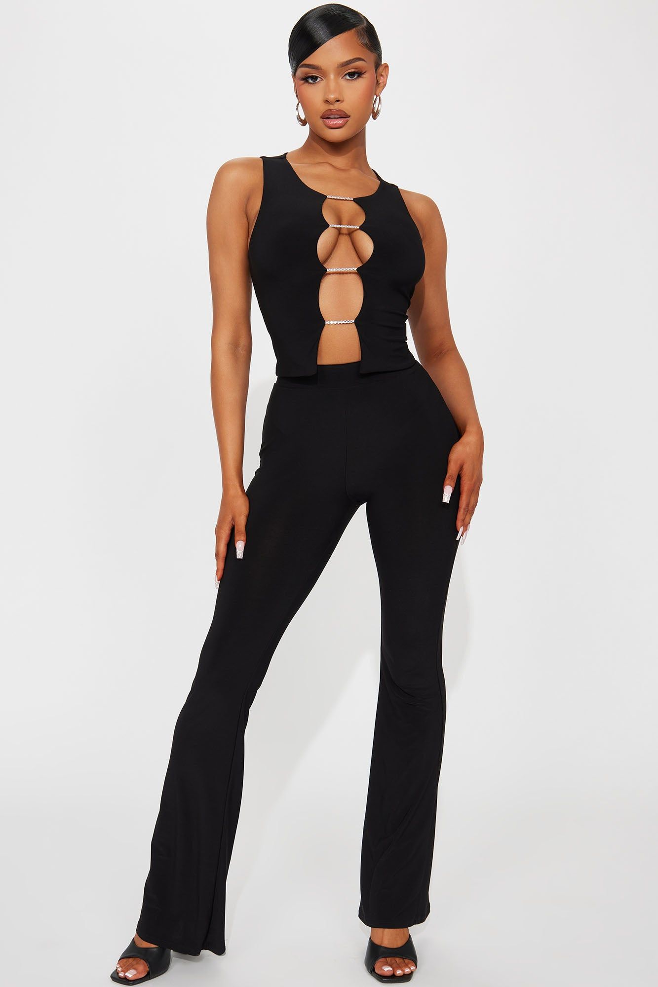 Never Breaking Up Pant Set - Black sold by Fashion Nova