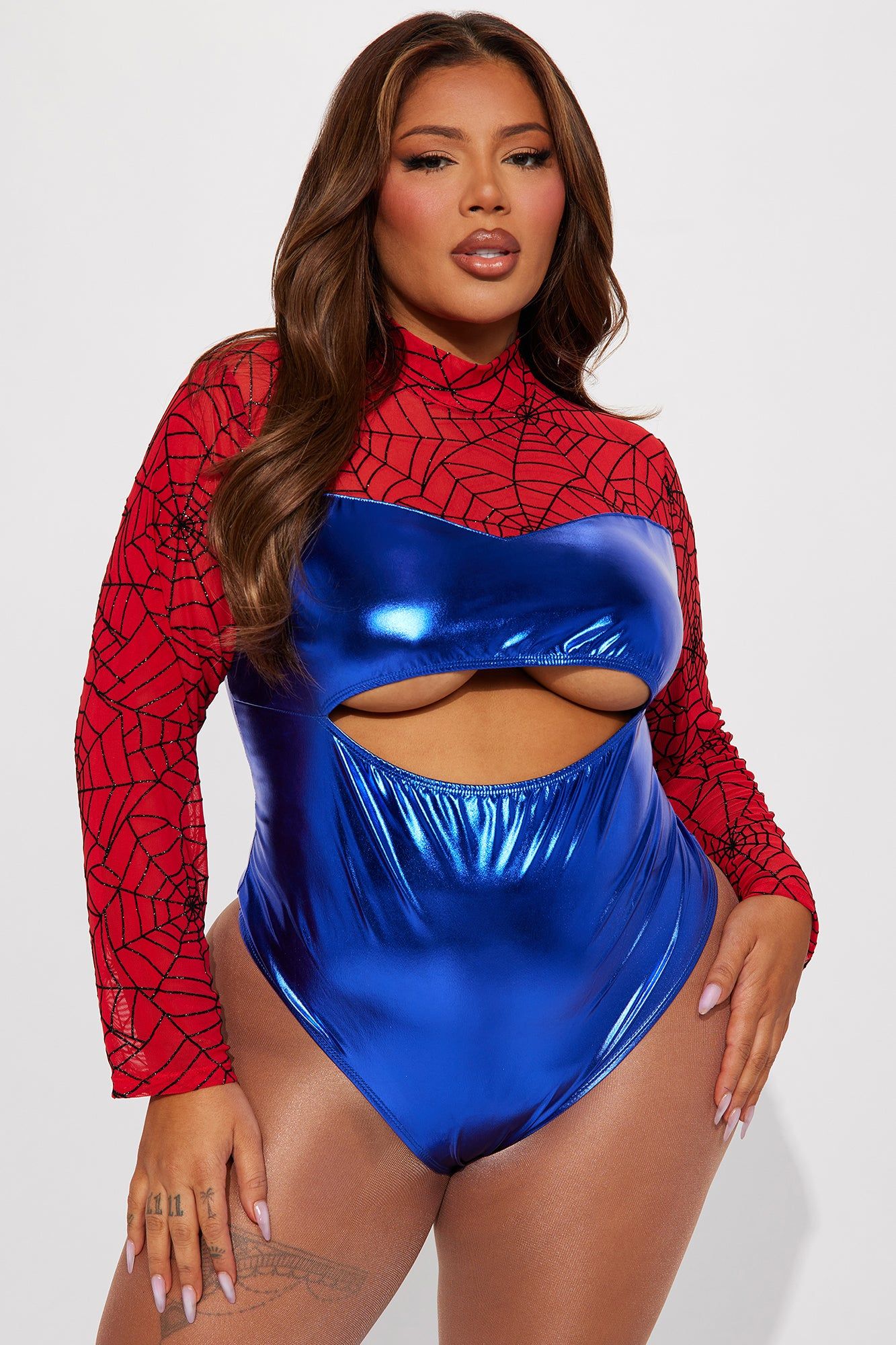 Spidey Hero Babe 2 Piece Costume Set - Blue/combo sold by Fashion Nova product image thumbnail 7