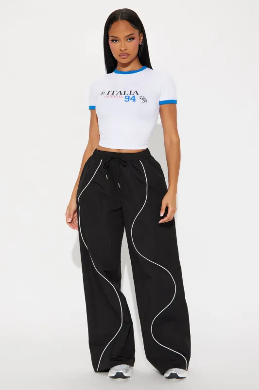 Next To You Windbreaker Track Pant - Black sold by Fashion Nova