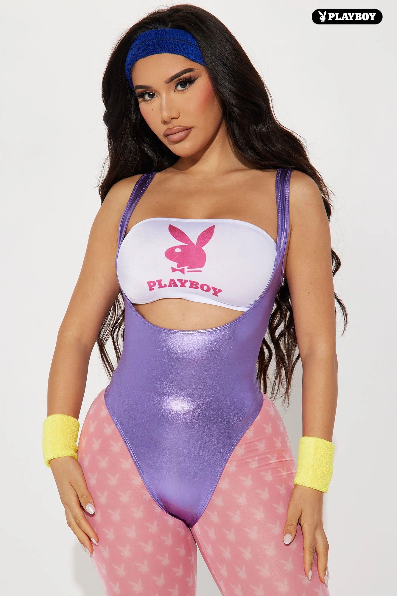 Playboy Work It Out Bunny 6 Piece Costume Set - Multi Color sold by Fashion Nova product image thumbnail 2