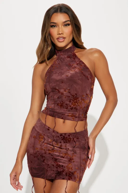 Prove Me Wrong Skirt Set - Brown sold by Fashion Nova