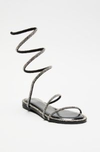 Brienne Wrap Up Sandals - Black sold by Fashion Nova