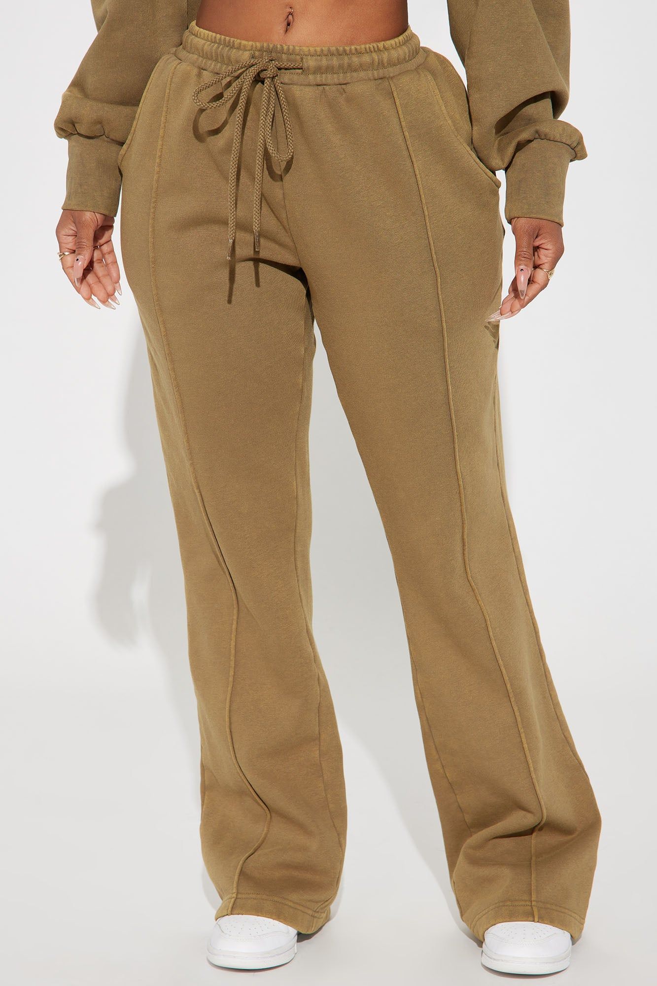 Chill Out Lounge Flare Pant - Olive sold by Fashion Nova product image thumbnail 2