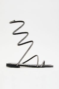 Brienne Wrap Up Sandals - Black sold by Fashion Nova
