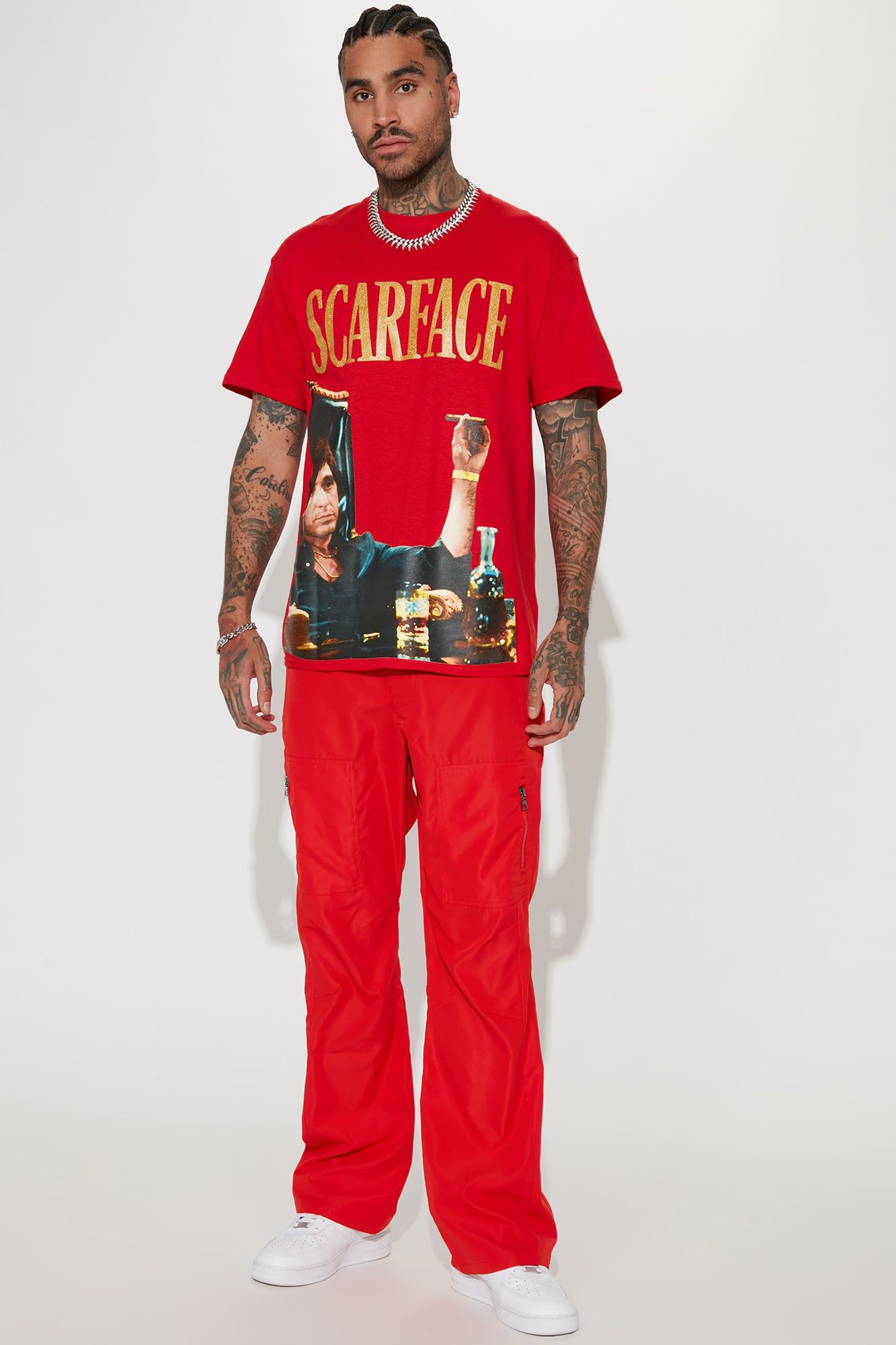 Scarface I Get Money Short Sleeve Tee - Red sold by Fashion Nova product image thumbnail 2
