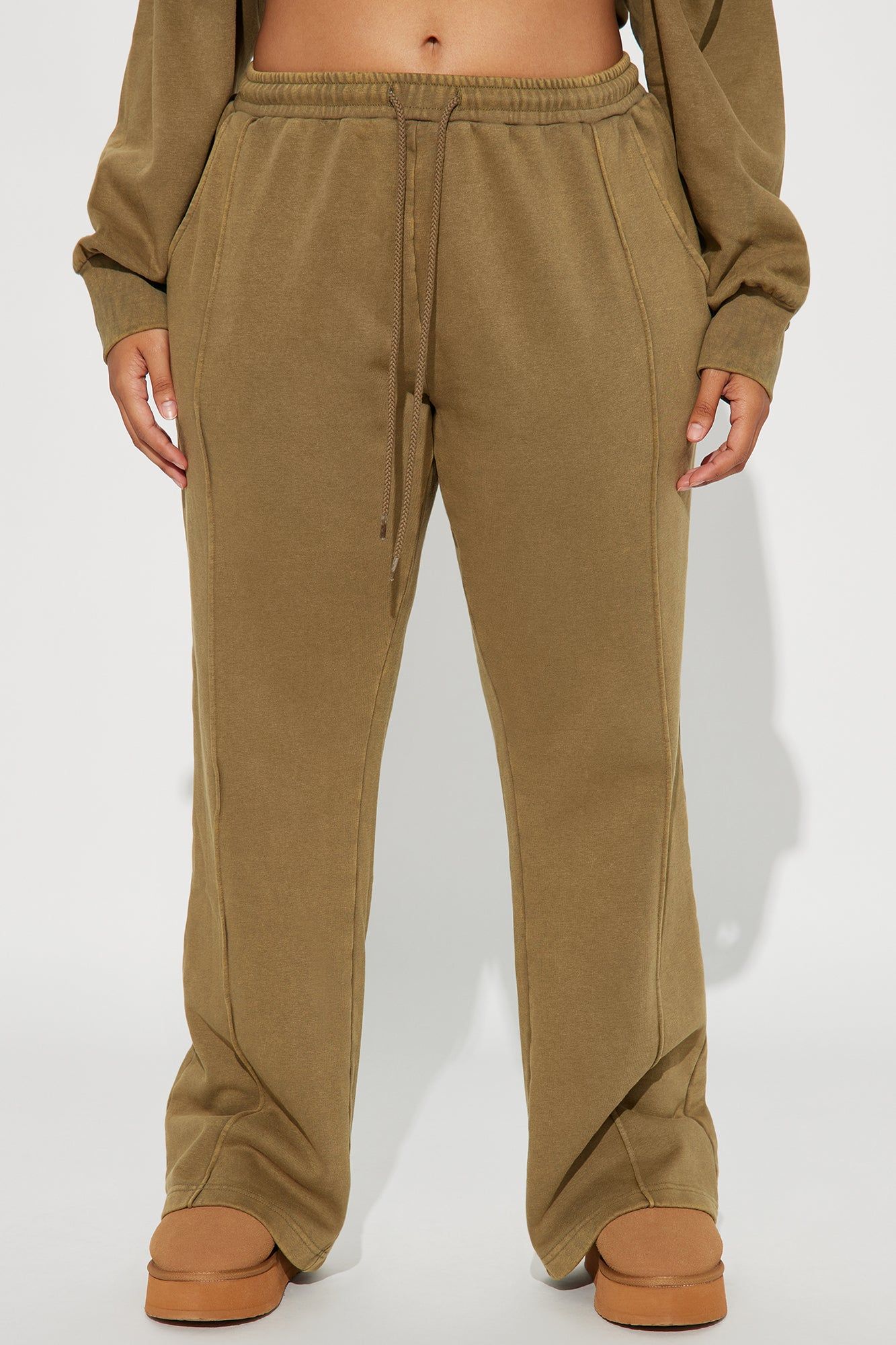 Chill Out Lounge Flare Pant - Olive sold by Fashion Nova product image thumbnail 5