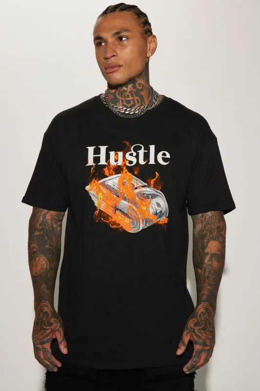 Hustle Bustle Short Sleeve Tee - Black sold by Fashion Nova