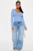 Silver Lake Cable Knit Sweater - Blue sold by Fashion Nova