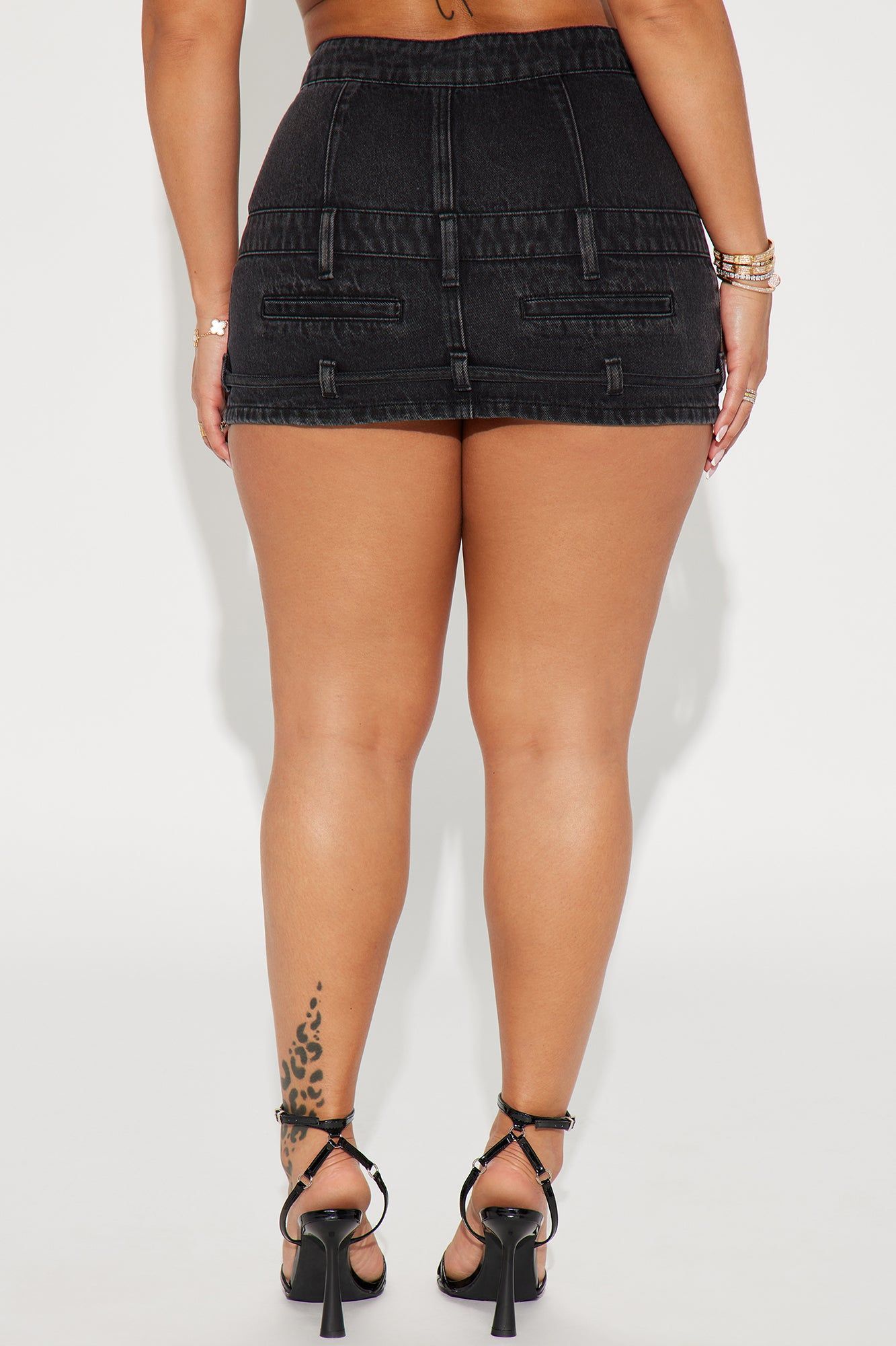 Off Edge Denim Mini Skirt - Black Wash sold by Fashion Nova product image thumbnail 4